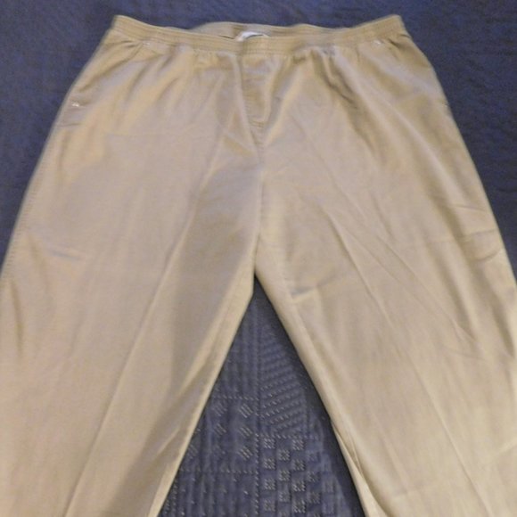 Set of Long Sleeve Burgundy Button Down Shirt with Tan Soft Twill Pants - Picture 4 of 5